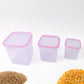 Set of three BPA-free airtight kitchen food containers