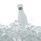 Ergonomic design of a single diamond cut water bottle, easy for kids to hold.