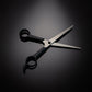Sharp barber shears ideal for trimming and layering hair