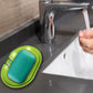 Image showing the strong self-adhesive backing of the plastic soap dish.