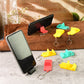 Set of plastic 2-in-1 mobile stand keychains in mixed vibrant colors