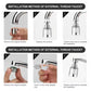 The versatile swivel faucet aerator in a folded position, saving sink space.