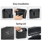 Mini car trash can showing secure lid detail for leak-proof use