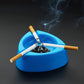 Close-up of heat-resistant surface of plastic ashtray