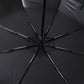 Detailed view of the high-density waterproof fabric of the rainproof umbrella, repelling water.