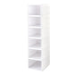 Space-saving storage solution with a 6-layer foldable organizer in a home setting.