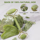 Complete jade facial massage set with roller and gua sha stone