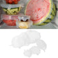 Silicone stretch lids creating an airtight seal on a bowl of food, keeping it fresh in the refrigerator.