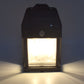 Waterproof plastic solar wall light mounted on exterior wall