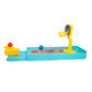 The mini bowling pins and ball launcher for the Finger Bowling Game.