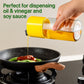 Oil dispenser bottle pouring oil with precise one-touch control