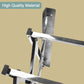 Folded stainless steel drying rack mounted on wall