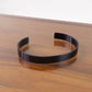 Obsidian Band black-plated stainless steel men's kada bracelet