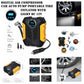 Versatile portable electric air compressor, essential for road trips.
