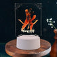 Lord Shree Ram 3D LED lamp placed on wooden surface for pooja room ambience