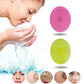 Hand demonstrating the ergonomic grip of the silicone facial cleansing brush.