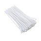 Several black 10-inch heavy-duty nylon cable ties, demonstrating their flexibility and strength.