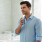 Side view of Bellavita Skai Aquatic Cologne bottle