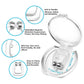 Close-up of the small magnetic points on the silicone anti-snore nose clip.