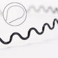 Flexible metal hair band with anti-slip wavy design
