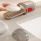 Compact plastic travel soap dish with secure locking lid and drainage.