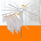 Close-up of octopus rotating clothes drying rack arms showing durable build