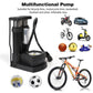 Safora portable mini bike pump with pressure gauge and flexible hose.