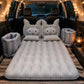 Car back seat with inflatable air mattress set for travel