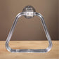 Installation view showing the sturdy mounting bracket for the BathNova towel ring.