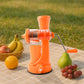 Components of the Manual Fruit Juicer, highlighting pulp and juice separation.