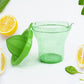 Side view of Apex handheld Portable Manual Citrus Juicer in use