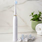 Detail of electric toothbrush charging port for USB rechargeable use