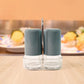 Salt shaker being refilled easily with wide opening for mess-free use