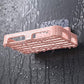 Plastic soap dish holder with drainage slats for soap drying