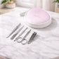 Portable manicure pedicure grooming set for travel