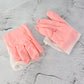 Close-up of waterproof rubber finish on cleaning gloves
