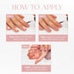 Pastel peach gel nail polish showcasing glossy finish without UV curing