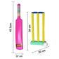 Plastic cricket bat and ball, designed for safe and fun play.