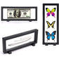 Inside view of transparent jewellery display box with secure PET membranes