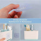 Side profile view of the GlimmerHome transparent adhesive hook.