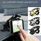 Leopard-shaped car phone mount with a phone attached, ready for navigation.