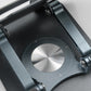 Side view highlighting the height adjustment feature of the ergonomic laptop stand.