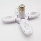 Foldable LED fan blade bulb providing bright white light