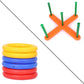 The complete 13-piece Ring Toss Game set laid out for play.