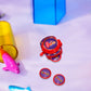 A child enjoying the flying disc game, launching a disc for fun.