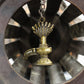 Metal keychain featuring Lord Shiva Shivaling with serpent motif