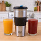 Leakproof travel drinkware with secure sipping lid