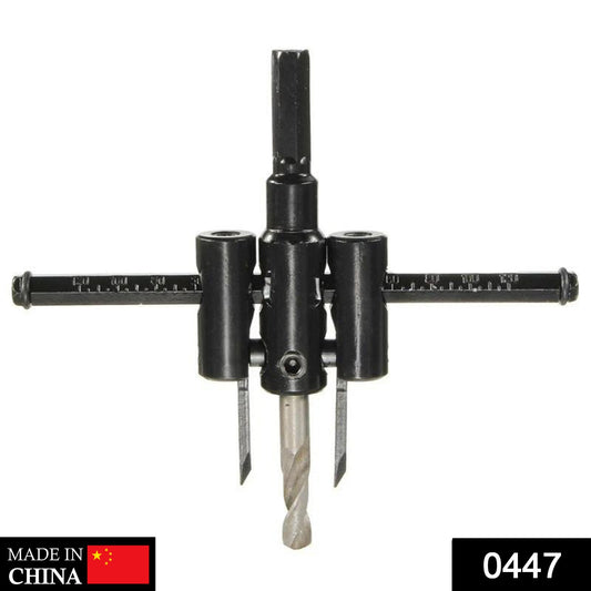 BoltForce adjustable circle hole saw kit with blades and hex key.