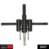BoltForce adjustable circle hole saw kit with blades and hex key.