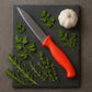 Durable stainless steel serrated kitchen knife with non-slip handle